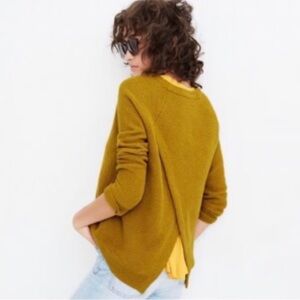 NWT Madewell Province Cross Back Knit Pullover Sweater in Savannah Moss Size XXS